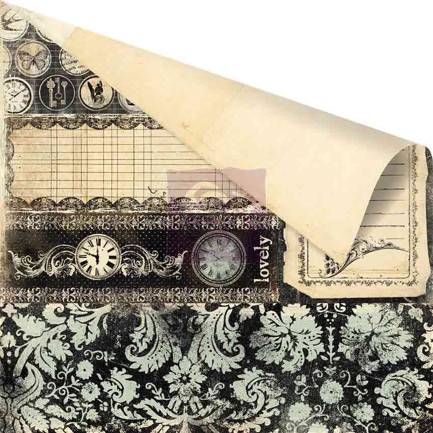 กระดาษ scrapbook PM PageFour12x12(2sides)ลาย2ด้าน ด้านละแบบให้เลือกใช้ แบรนด์นำเข้าจากUSA