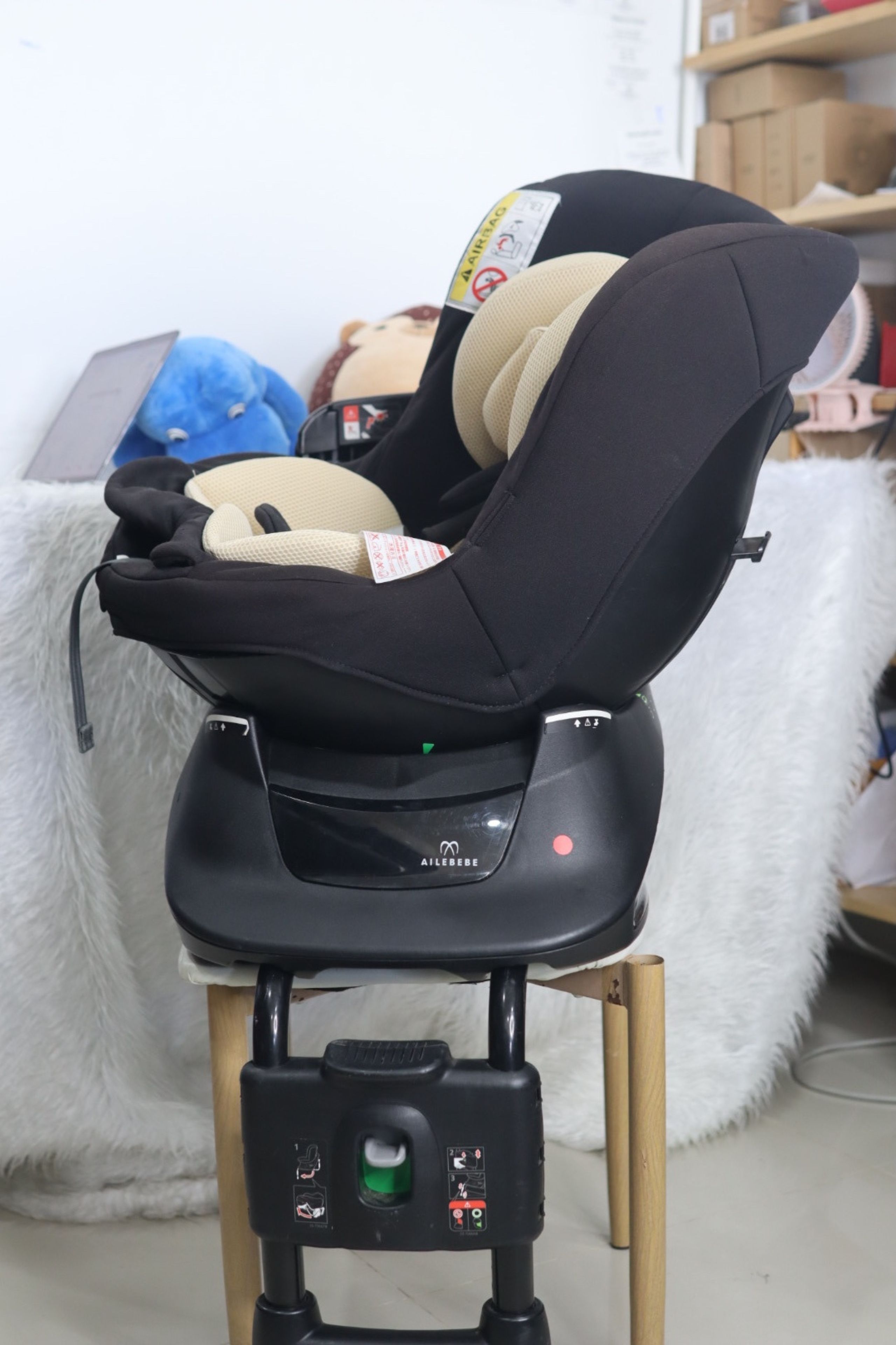 คาร์ซีท Ailebebe kurutto NT2 Premium ติดตั้งด้วย Belt ( แรกเกิด-3ปี )