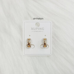 ต่างหูห่วงเล็ก สีโรสโกลด์ ฝังเพชร - aimhairpin จำหน่ายกิ๊บติดผมเกาหลีแท้ และเครื่องประดับ ยางรัดผม คาดผมแฟชั่น สร้อยคอ ต่างหู