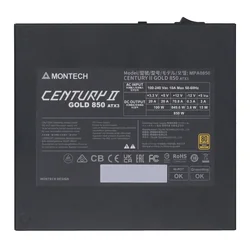 PSU MONTECH CENTURY II GOLD 850W ATX 3.1 PCIE 5.1 - 850W (80+GOLD/CYT-PLATIUM)