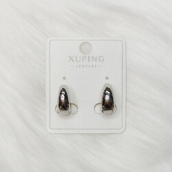 ต่างหูห่วง หน้ากว้าง ทรงมน สีเงิน - aimhairpin จำหน่ายกิ๊บติดผมเกาหลีแท้ และเครื่องประดับ ยางรัดผม คาดผมแฟชั่น สร้อยคอ ต่างหู