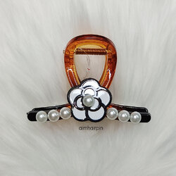 กิ๊บหนีบผมงานเกาหลี สีกระแต่งดอกไม้ ไซส์ 8 cm.- aimhairpin จำหน่ายกิ๊บติดผมเกาหลีแท้ และเครื่องประดับ ยางรัดผม คาดผมแฟชั่น สร้อยคอ ต่างหู