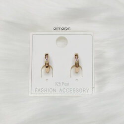 ต่างหูห่วง สีโรสโกลด์ ฝังเพชรหลากสี - aimhairpin จำหน่ายกิ๊บติดผมเกาหลีแท้ และเครื่องประดับ ยางรัดผม คาดผมแฟชั่น สร้อยคอ ต่างหู