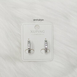 ต่างหูห่วงสีเงินฝังเพชรหนามเตย - aimhairpin จำหน่ายกิ๊บติดผมเกาหลีแท้ และเครื่องประดับ ยางรัดผม คาดผมแฟชั่น สร้อยคอ ต่างหู