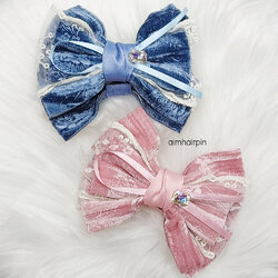 กิ๊บกล้วย ทรงโบว์ ผ้ากำมะหยี่ - aimhairpin จำหน่ายกิ๊บติดผมเกาหลีแท้ และเครื่องประดับ ยางรัดผม คาดผมแฟชั่น สร้อยคอ ต่างหู