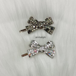 กิ๊บแม่เหล็กเพชรทรงโบว์ผูก งานเกาหลีแท้ - aimhairpin จำหน่ายกิ๊บติดผมเกาหลีแท้ และเครื่องประดับ ยางรัดผม คาดผมแฟชั่น สร้อยคอ ต่างหู