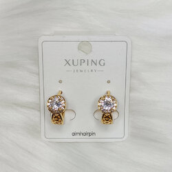 ต่างหูห่วงสีทอง ฝังเพชร size 12 mm - aimhairpin จำหน่ายกิ๊บติดผมเกาหลีแท้ และเครื่องประดับ ยางรัดผม คาดผมแฟชั่น สร้อยคอ ต่างหู