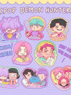 [Pre-order] พวงกกุญแจอะคริลิค Kpop Demon Hunters