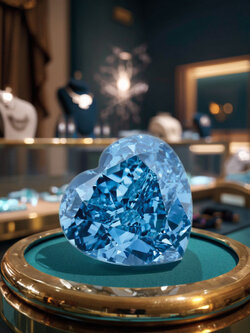 เพชรสีน้ำเงินทรงหัวใจ blue heart diamond