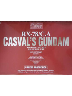 PG P BANDAI RX-78/C.A. CASVAL’S Gundam [LIMITED PRODUCTION]