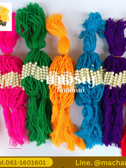 [ขายส่ง] สายสิญจน์ผูกข้อมือครูบา (บรรจุ 100 เส้น)