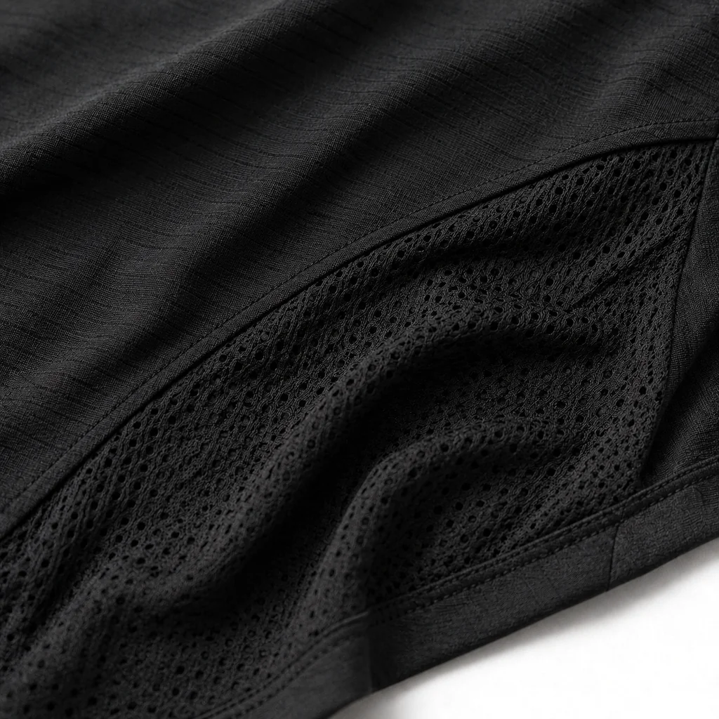 AeroVeil™ Knit Short Sleeve Tee – Crop Black AeroVeil™ Knit Short Sleeve Tee – Crop Black