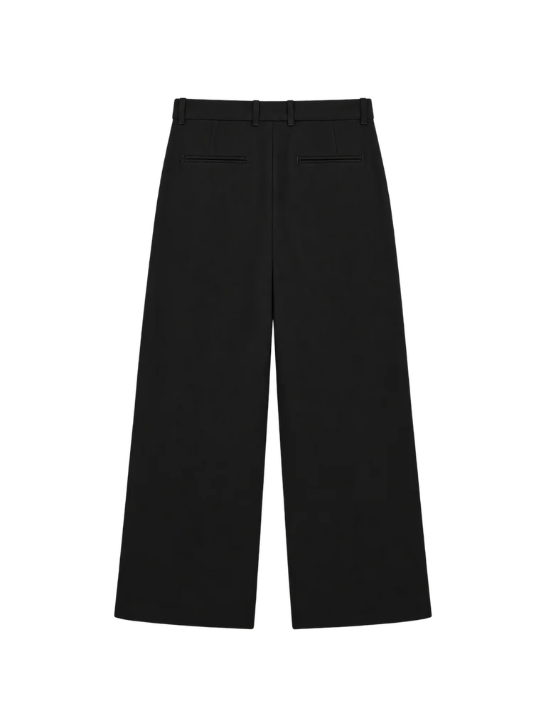 FLUID STRAIGHT-LEG TROUSERS — BLACK FLUID STRAIGHT-LEG TROUSERS — BLACK