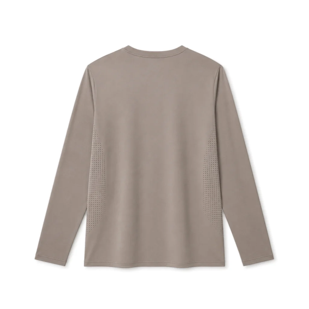 AeroVeil™ Knit Long Sleeve Tee – Beige