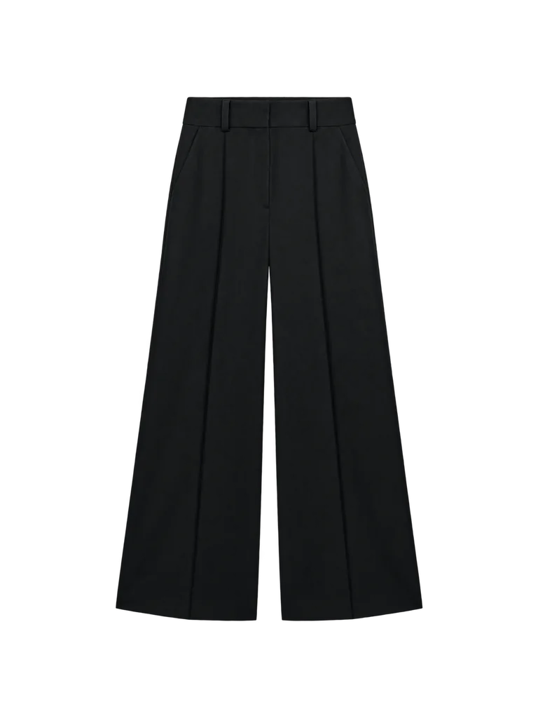 WIDE-LEG TAILORED TROUSERS — BLACK WIDE-LEG TAILORED TROUSERS — BLACK