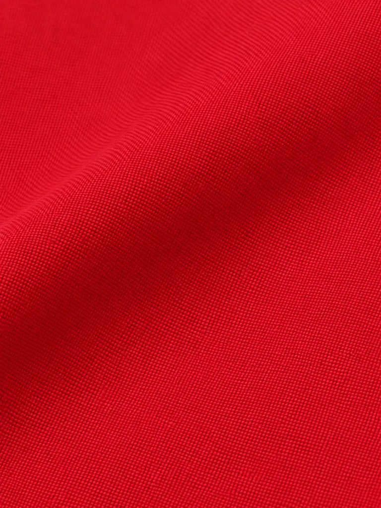 WIDE-COLLAR ZIP JACKET — CHERRY RED