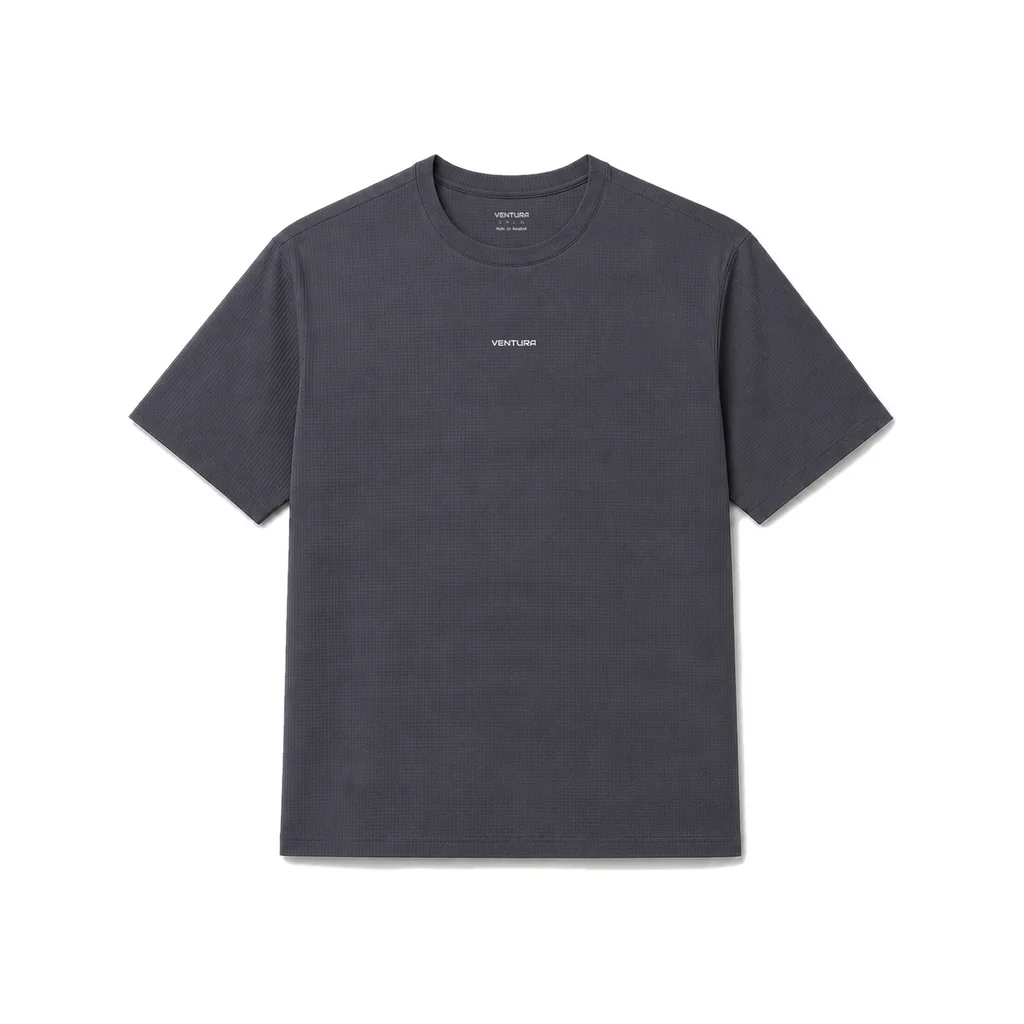 AeroVeil™ Knit Short Sleeve Tee – Dark Grey AeroVeil™ Knit Short Sleeve Tee – Dark Grey