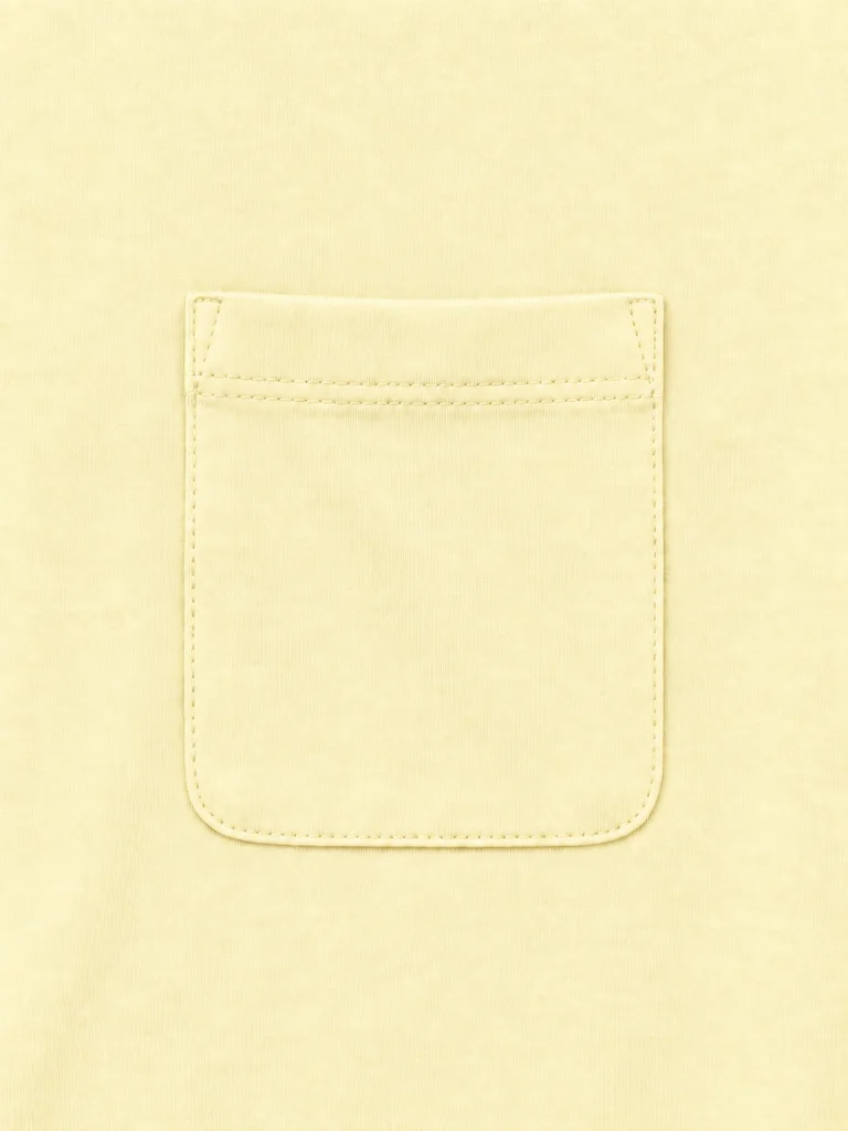 RELAXED POCKET LONG-SLEEVE TOP — LIGHT YELLOW