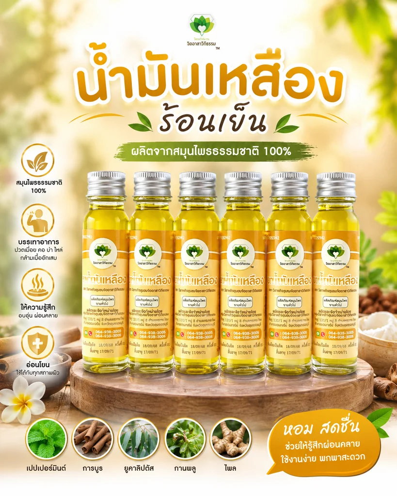 น้ำมันเหลือง สูตรร้อน-เย็น น้ำมันเหลือง สูตรร้อน-เย็น
