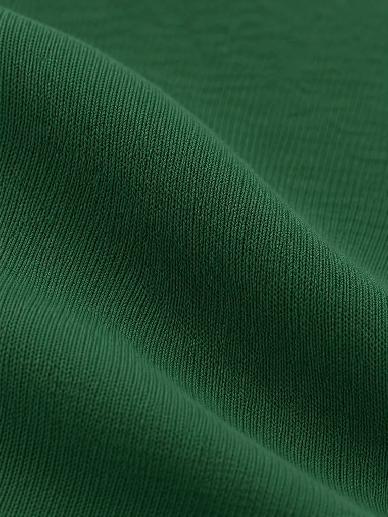 RELAXED COTTON SWEATSHIRT — DARK GREEN