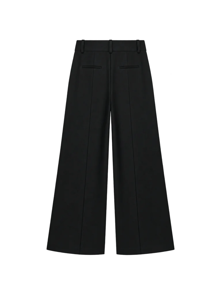 WIDE-LEG TAILORED TROUSERS — BLACK WIDE-LEG TAILORED TROUSERS — BLACK