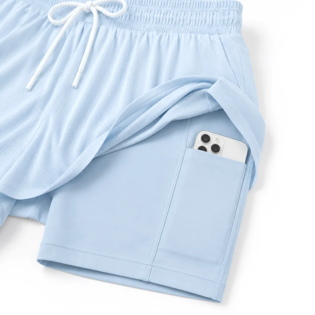 CoolDrift™ Mesh 2-in-1 Shorts – Light Blue