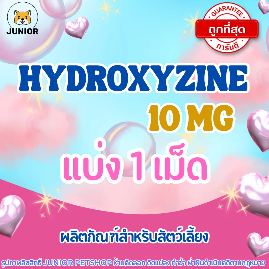 Hydroxyzine 10mg แก้แพ้ ลดคัน สำหรับสัตว์เลี้ยง Hydroxyzine 10mg แก้แพ้ ลดคัน สำหรับสัตว์เลี้ยง