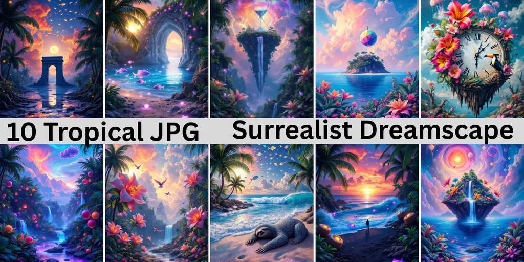 Collection Tropical 10 ภาพ "สวรรค์เขตร้อนสดใส"