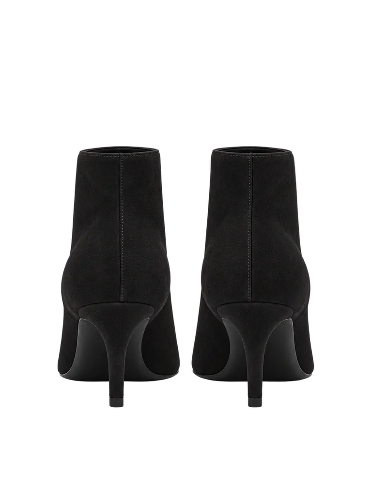 SUEDE ANKLE BOOTS — BLACK SUEDE ANKLE BOOTS — BLACK