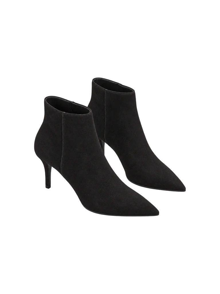 SUEDE ANKLE BOOTS — BLACK SUEDE ANKLE BOOTS — BLACK
