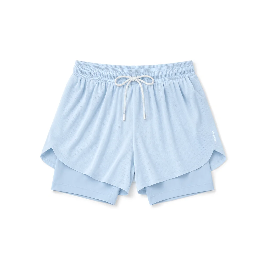 CoolDrift™ Mesh 2-in-1 Shorts – Light Blue