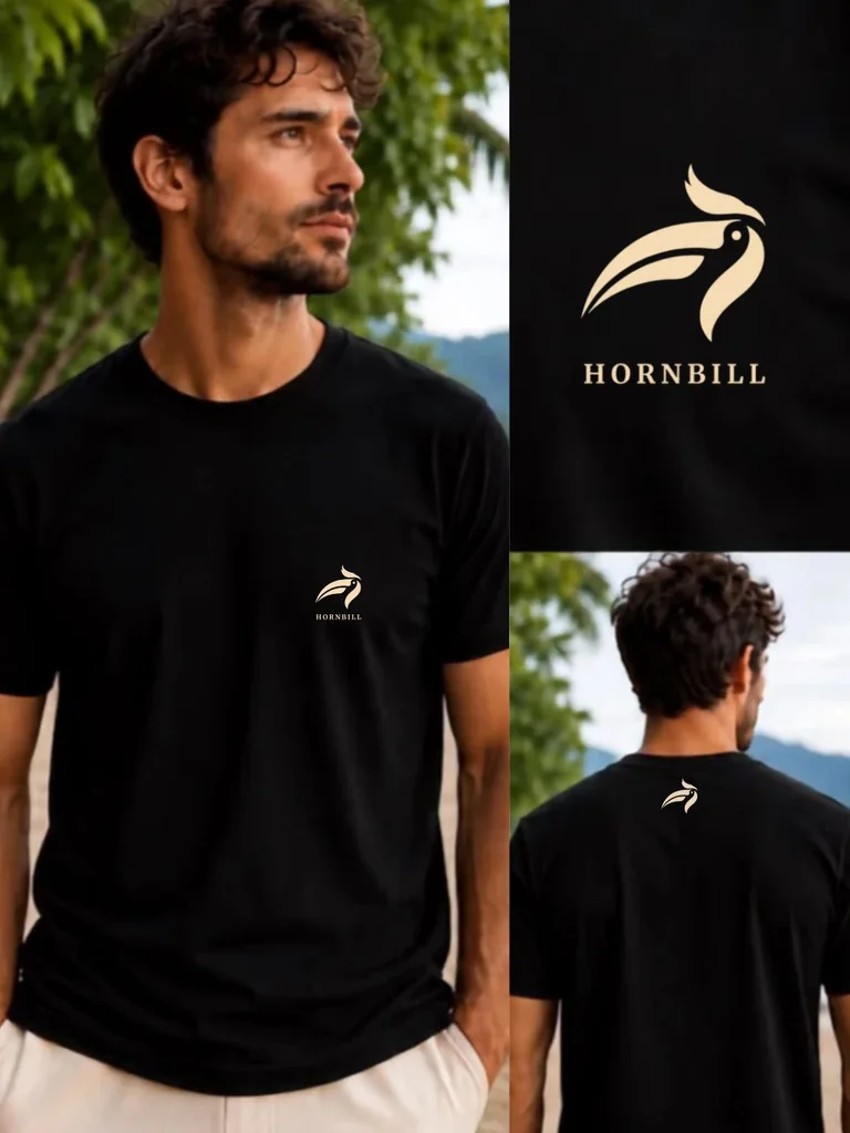 HORNBILL Classic Black / Cream Logo