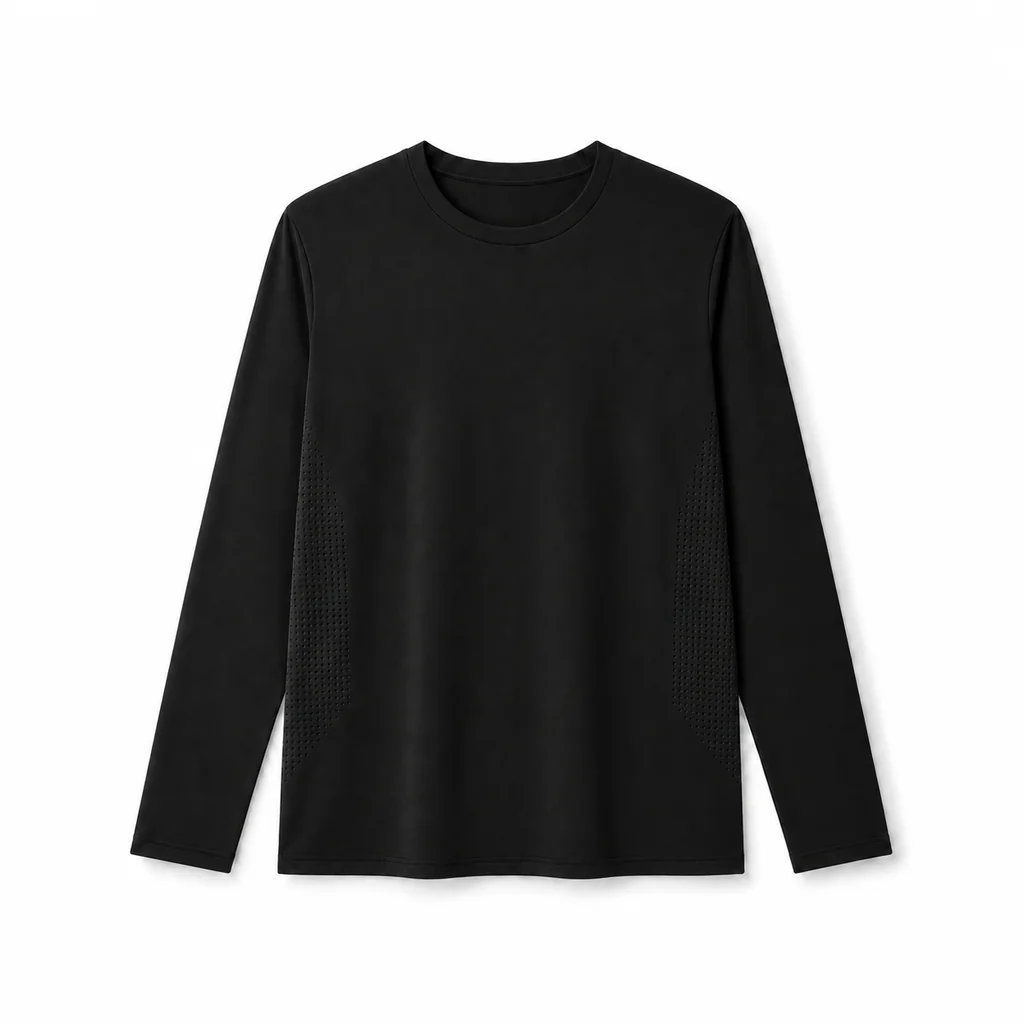 AeroVeil™ Knit Long Sleeve Tee – Black AeroVeil™ Knit Long Sleeve Tee – Black