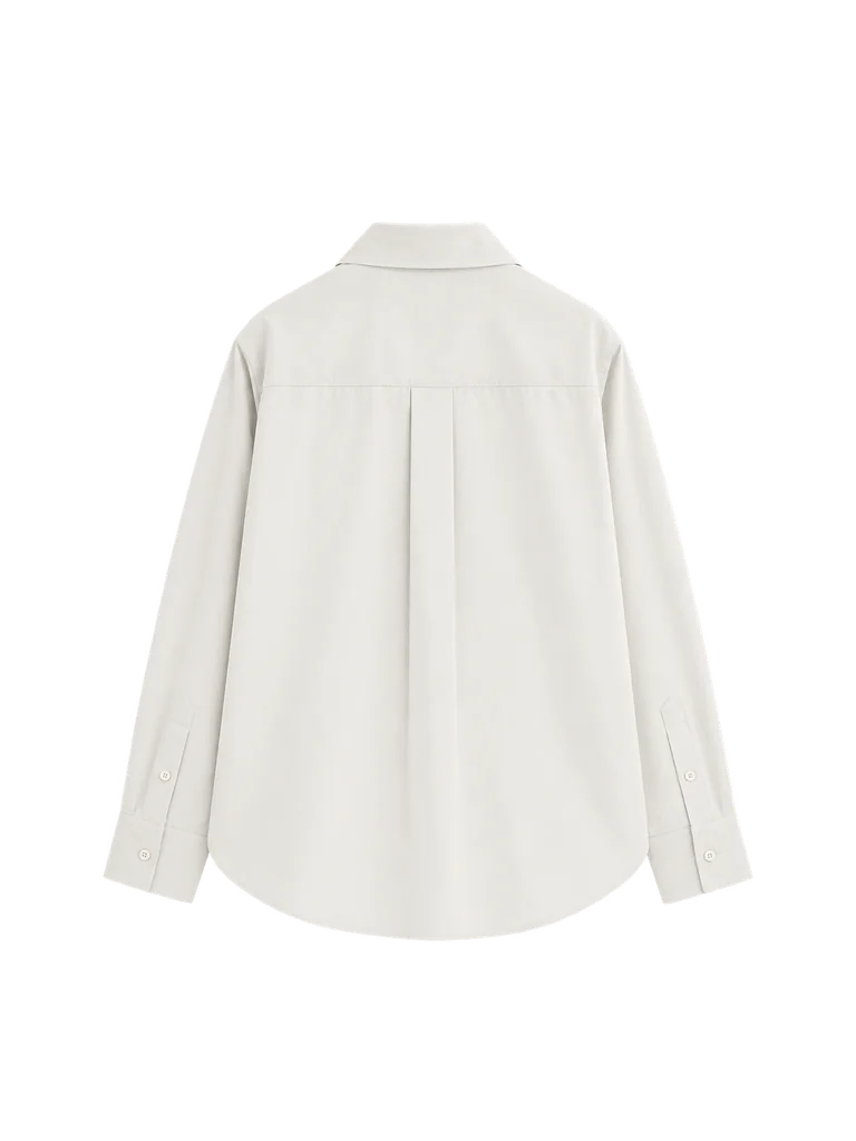 RELAXED POCKET SHIRT — OFF WHITE