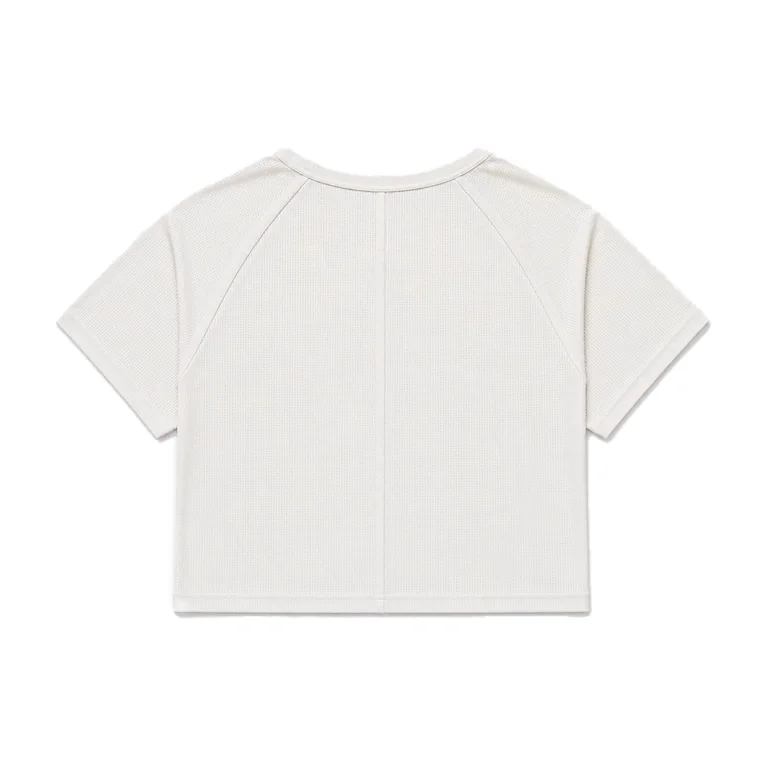 AeroVeil™ Knit Short Sleeve Tee – Crop Offwhite AeroVeil™ Knit Short Sleeve Tee – Crop Offwhite