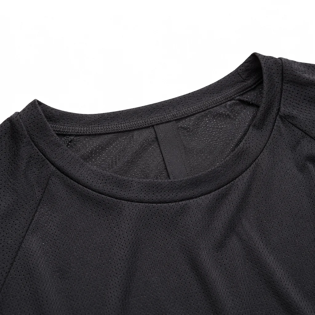 AeroVeil™ Knit Short Sleeve Tee – Crop Black AeroVeil™ Knit Short Sleeve Tee – Crop Black