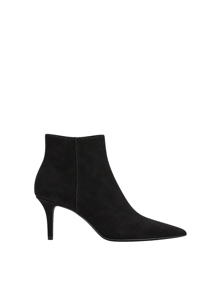 SUEDE ANKLE BOOTS — BLACK SUEDE ANKLE BOOTS — BLACK
