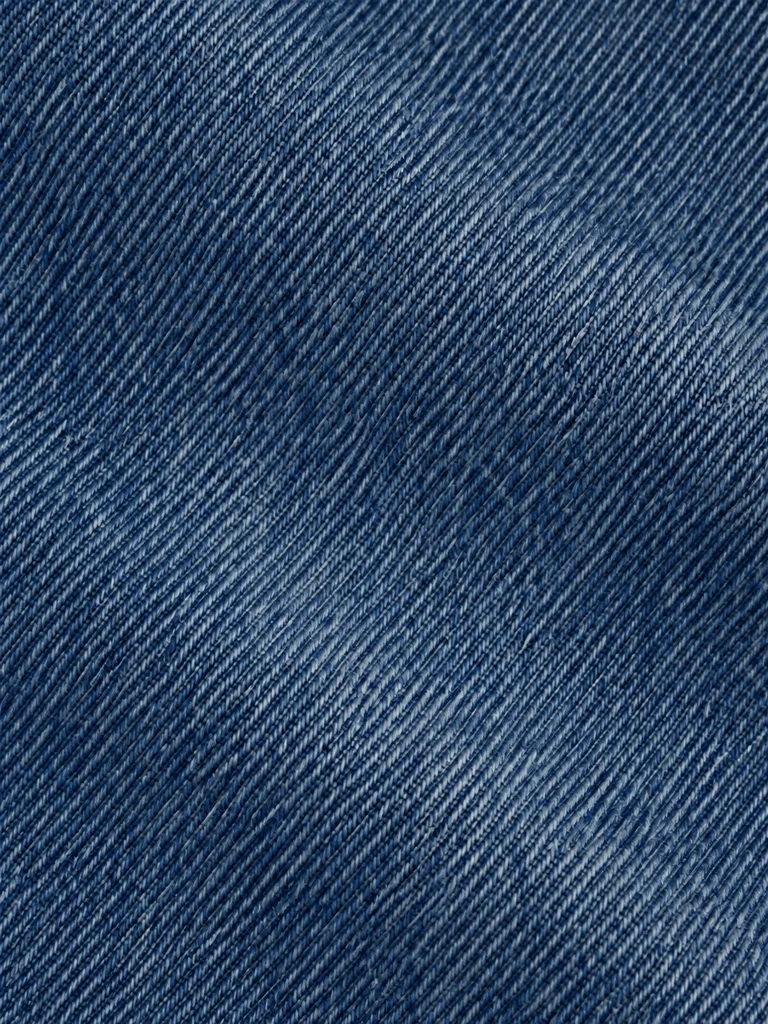 BARREL-LEG DENIM TROUSERS — WASHED DARK BLUE