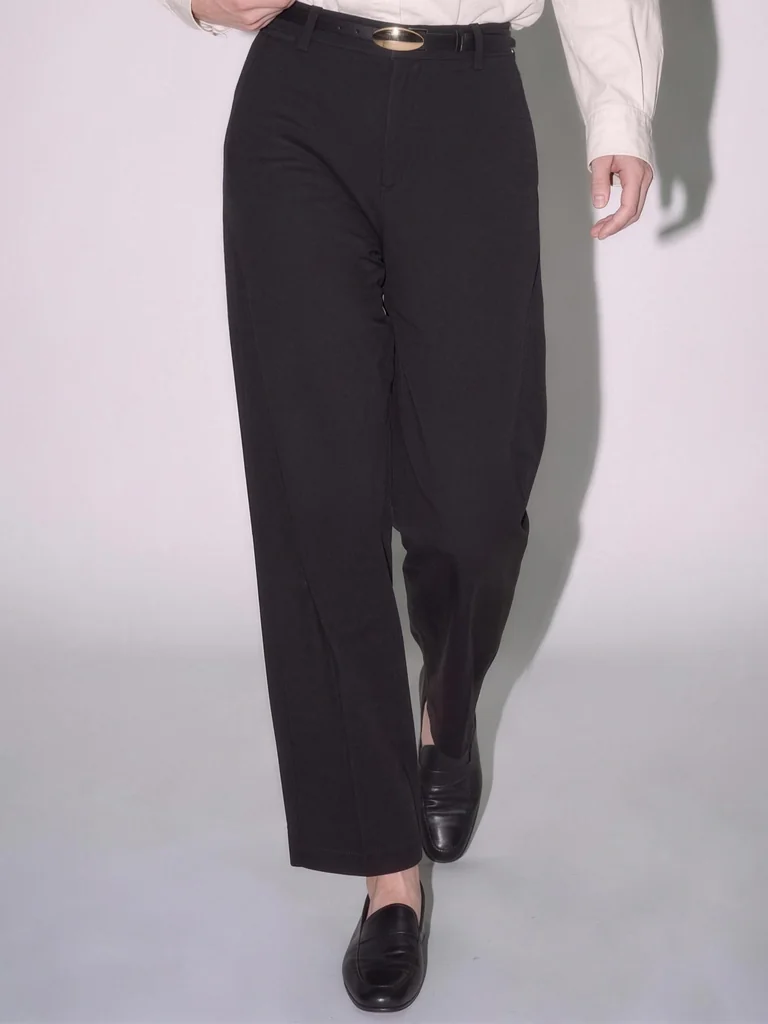 FLUID STRAIGHT-LEG TROUSERS — BLACK FLUID STRAIGHT-LEG TROUSERS — BLACK