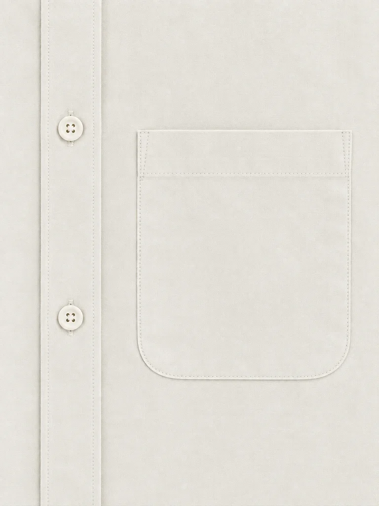 RELAXED POCKET SHIRT — OFF WHITE