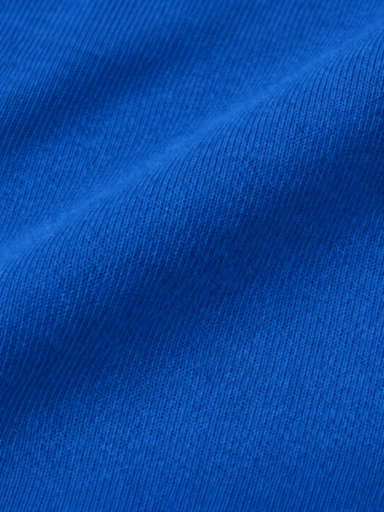 RELAXED LONG-SLEEVE POLO — COBALT