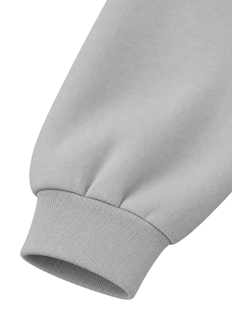 RELAXED COTTON SWEATSHIRT — SOFT GREY