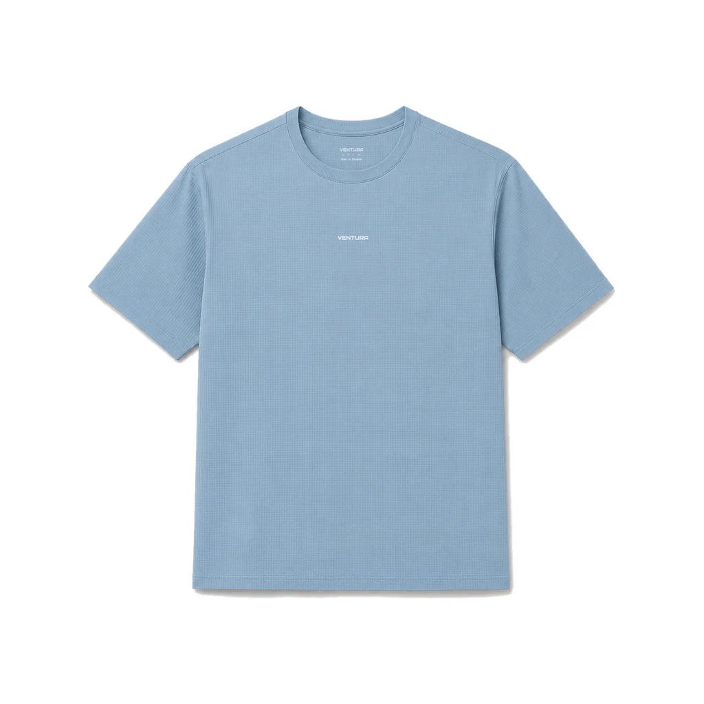 AeroVeil™ Knit Short Sleeve Tee – Blue