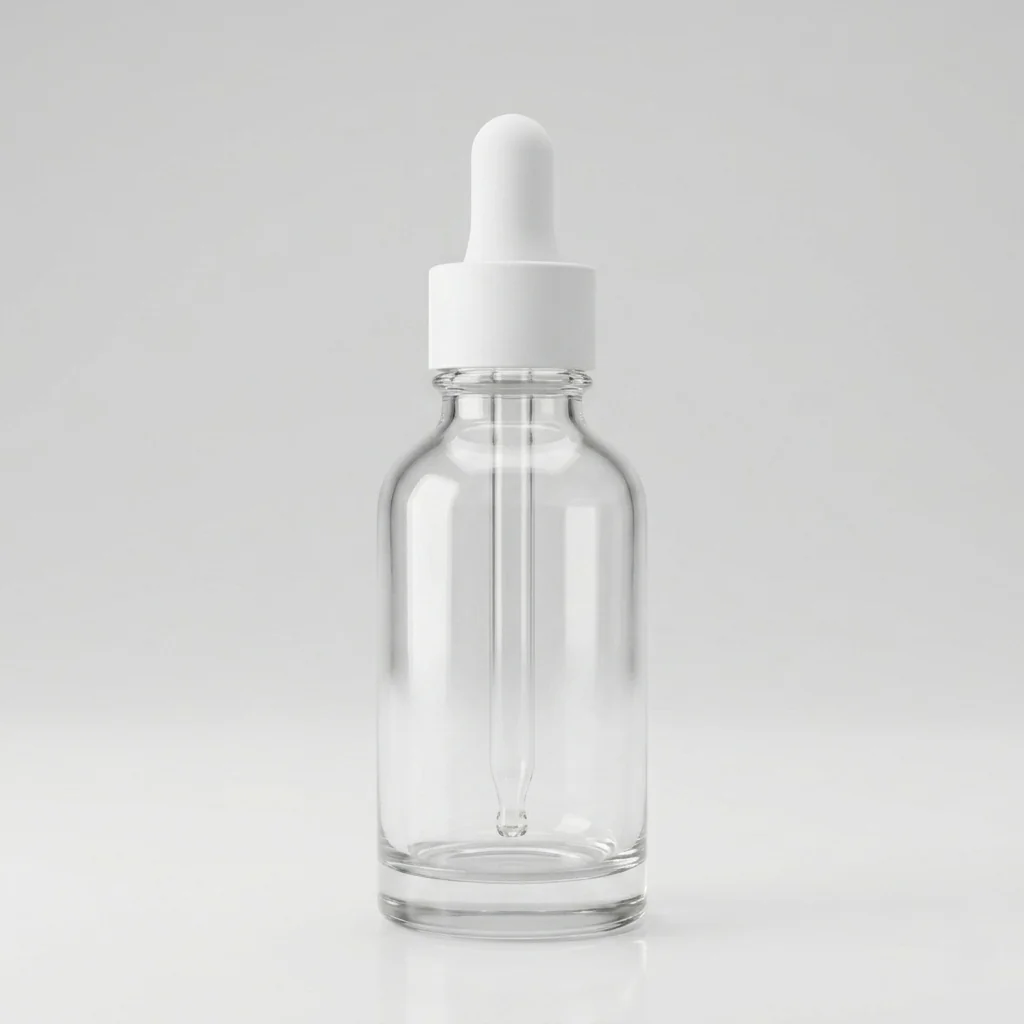 ขวดแก้วดรอปเปอร์ใส หัวบีบซิลิโคนพรีเมียม (30ml)