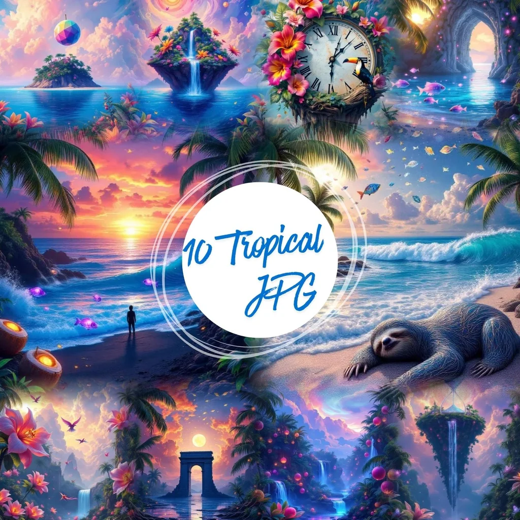 Collection Tropical 10 ภาพ "สวรรค์เขตร้อนสดใส"