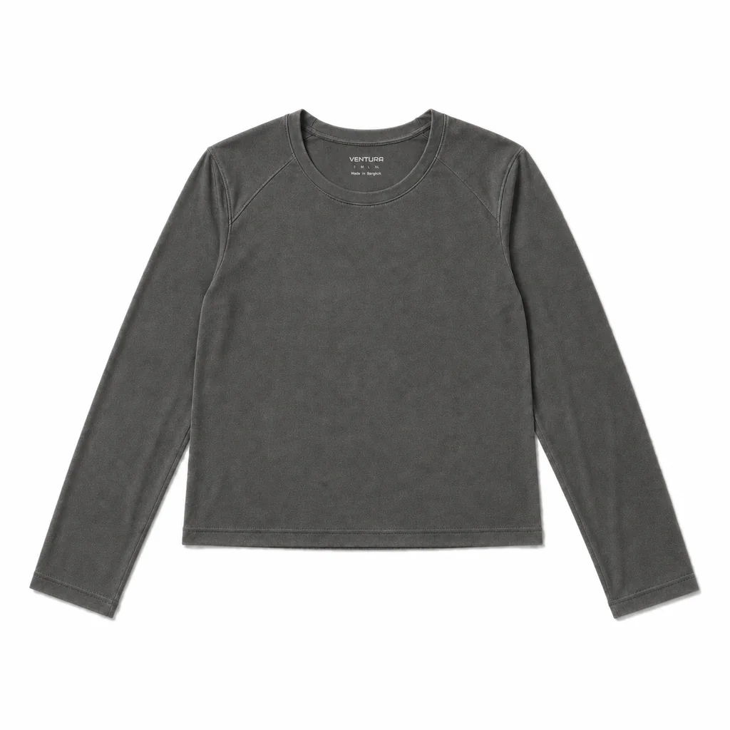 CoolDrift™ Mesh Long Sleeve Tee – Faded Grey