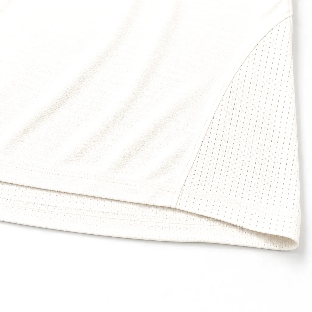 AeroVeil™ Knit Short Sleeve Tee – Crop Offwhite AeroVeil™ Knit Short Sleeve Tee – Crop Offwhite