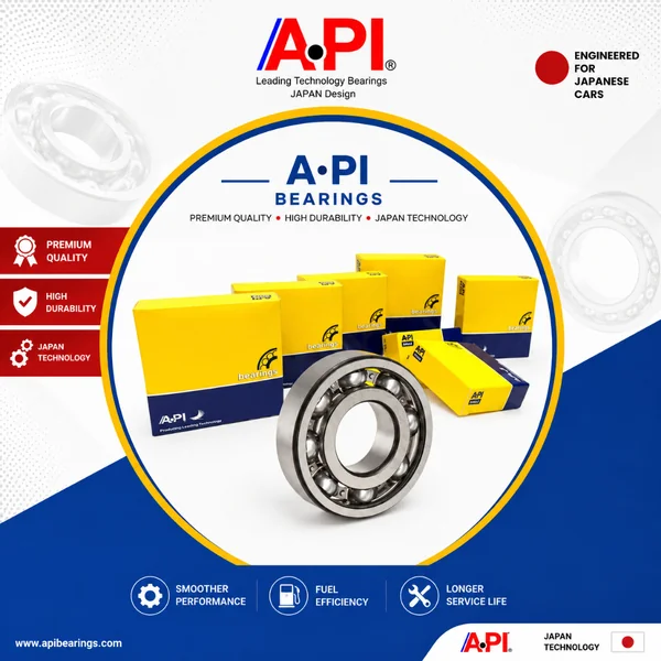 Brand API แบริ่ง ตลับลูกปืน เม็ดกลม 6308-API ฝาเปิด 6308 size 40X90X23