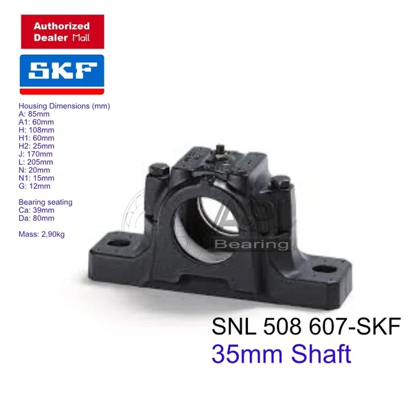 SKF SNL508-607 SKF Split Plummer Block Housing for 35mm Shaft เสื้อตลับลูกปืน PLUMMER BLOCK SNL SKF SNL508-607 SKF Split Plummer Block Housing for 35mm Shaft เสื้อตลับลูกปืน PLUMMER BLOCK SNL