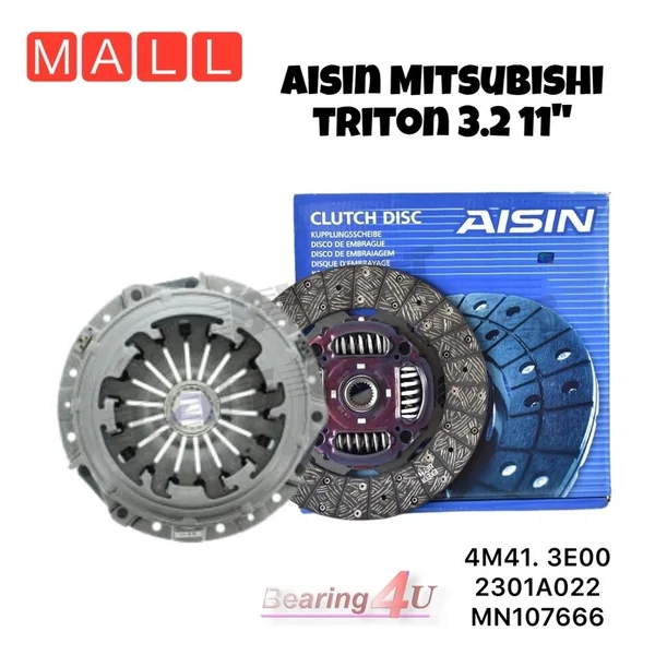 Aisin 11" ชุดหวีคลัท จานคลัทช์ Mitsubishi Triton 3.2 2018 ดีเซล CZS-009 DZS-010 4N15 4M41 MN107666 Aisin 11" ชุดหวีคลัท จานคลัทช์ Mitsubishi Triton 3.2 2018 ดีเซล CZS-009 DZS-010 4N15 4M41 MN107666